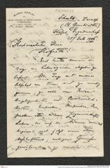 Nachlass Franz Steindachner, Brief von Emil Aug. Goeldi an Franz Steindachner (25.07.1906), Inv.Nr. 168.03, Seite 1
